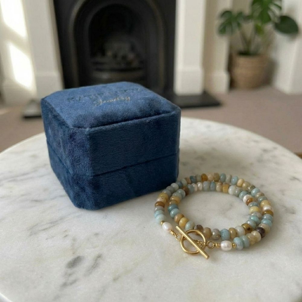 Vintage Golden Necklace with Stones