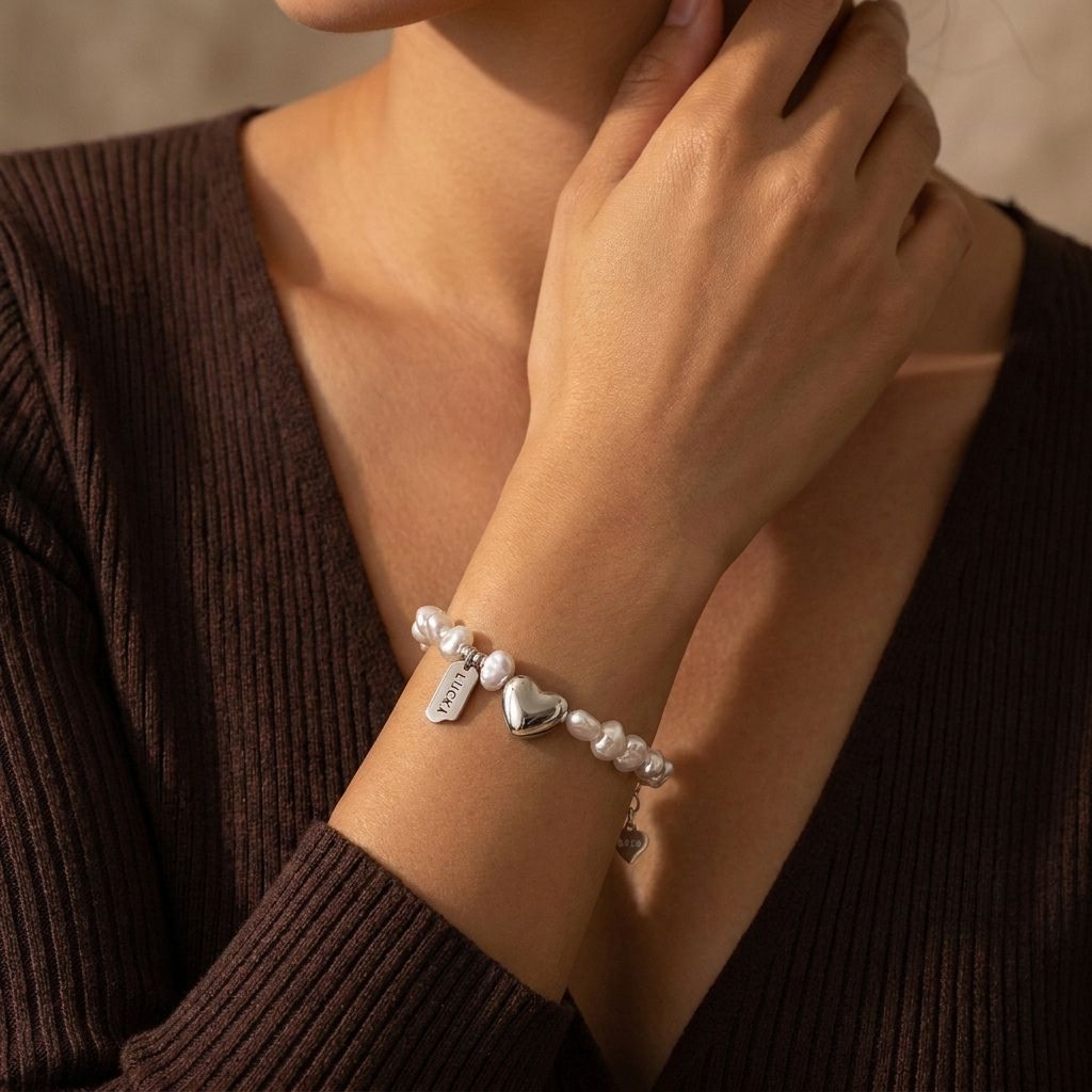 Pearl Heart Bracelet