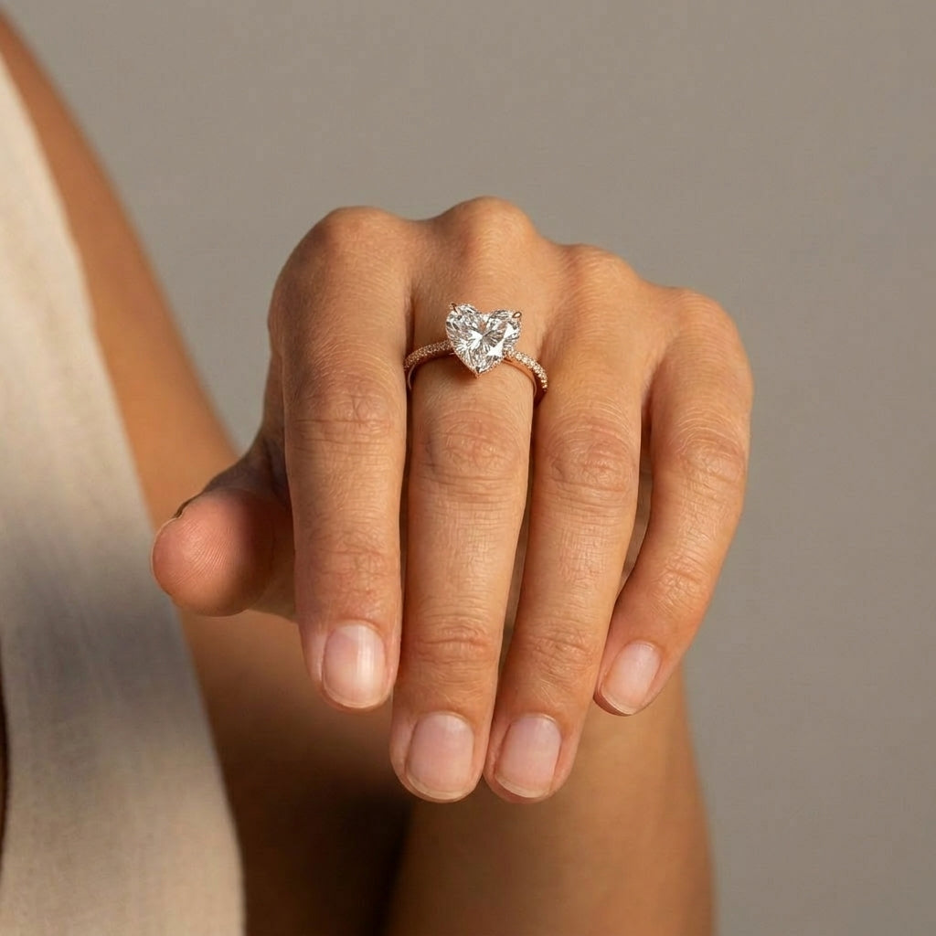 Zircon Heart Ring for Women