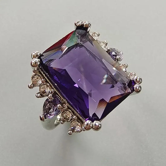 Vintage Violet Silver Ring