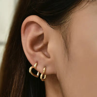 Vintage Heart-Shaped Hoop Earrings
