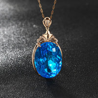 Vintage Dove Egg Sapphire Necklace Jewelry