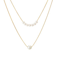Elegant Double Pearl Necklace