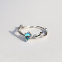 Concise Ocean Blue Fawn Ring