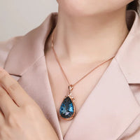 Vintage Ocean Water Drop Statement Ring