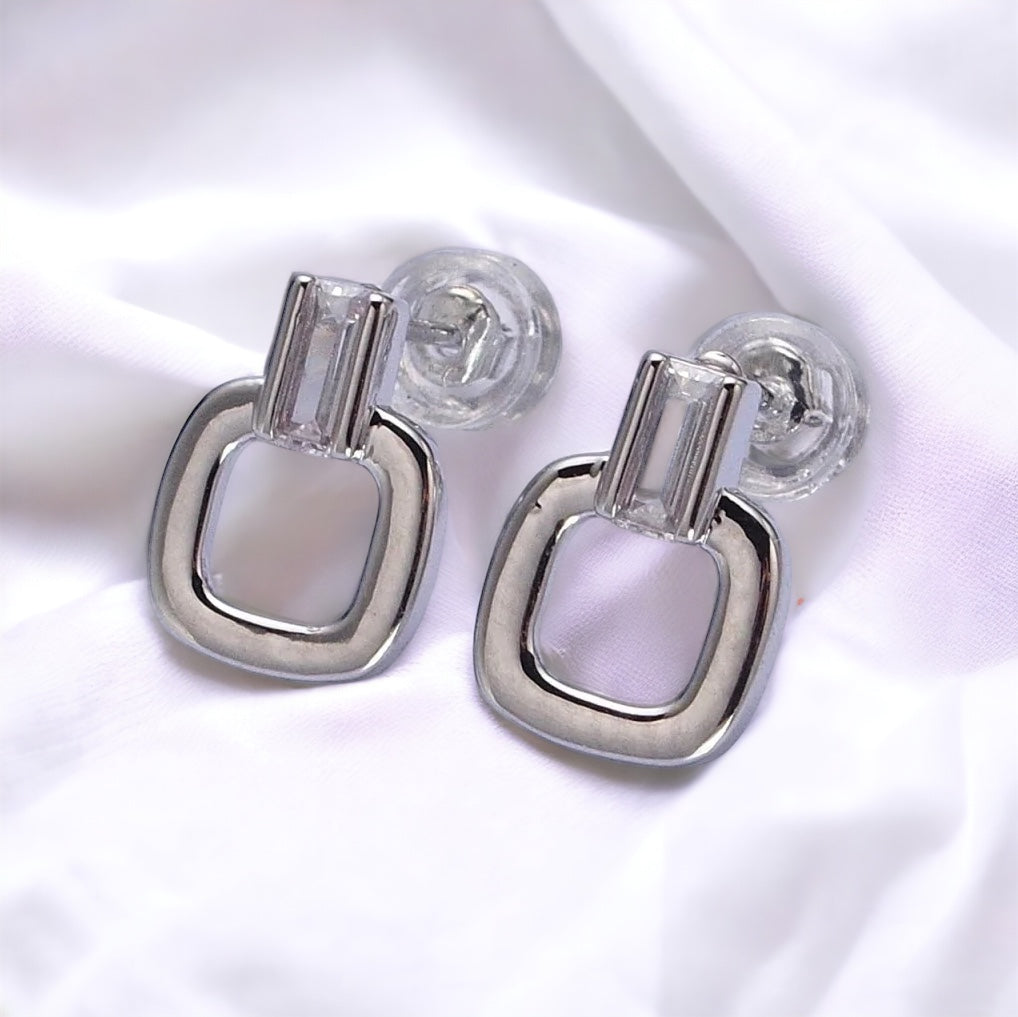 Zita Mini Square Earrings-Lydieannejewelry