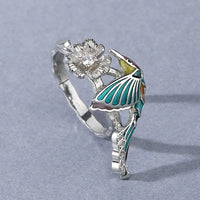 Vintage Pastoral Hummingbird Ring