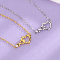 Retro Gold & Silver Heart Bracelet