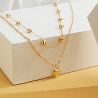 Vintage Double Heart Pendant Necklace