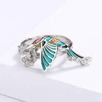 Vintage Pastoral Hummingbird Ring
