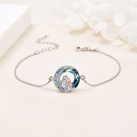 Sterling Silver Adjustable Dog Charm Bracelet