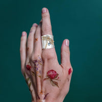 Vintage Carved Blue gem Dragonfly Ring