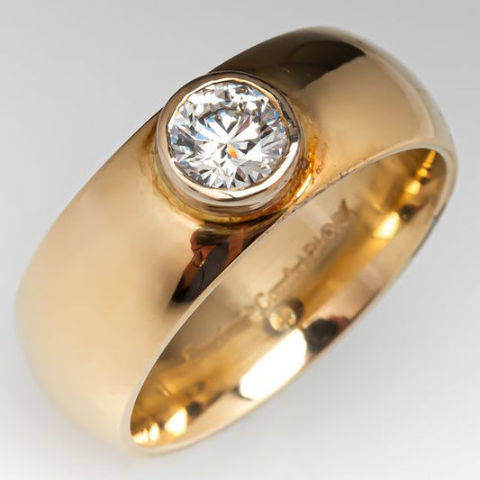 Vintage Inlaid Zirconia Gold Plated Ring-Lydieannejewelry