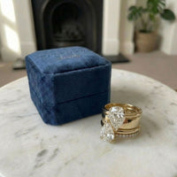 Vintage Double Zirconia Drop Ring