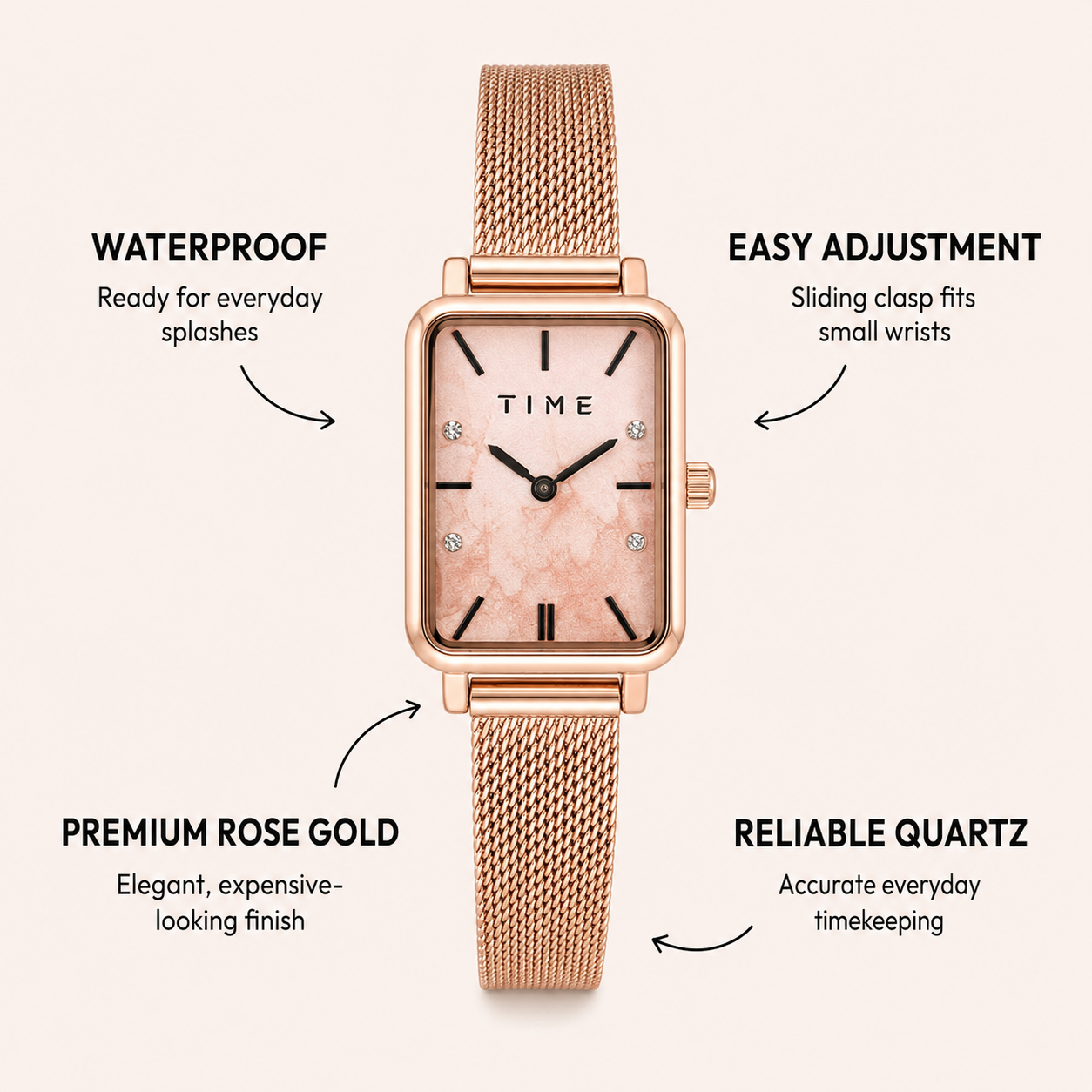 Roselle Square Watch