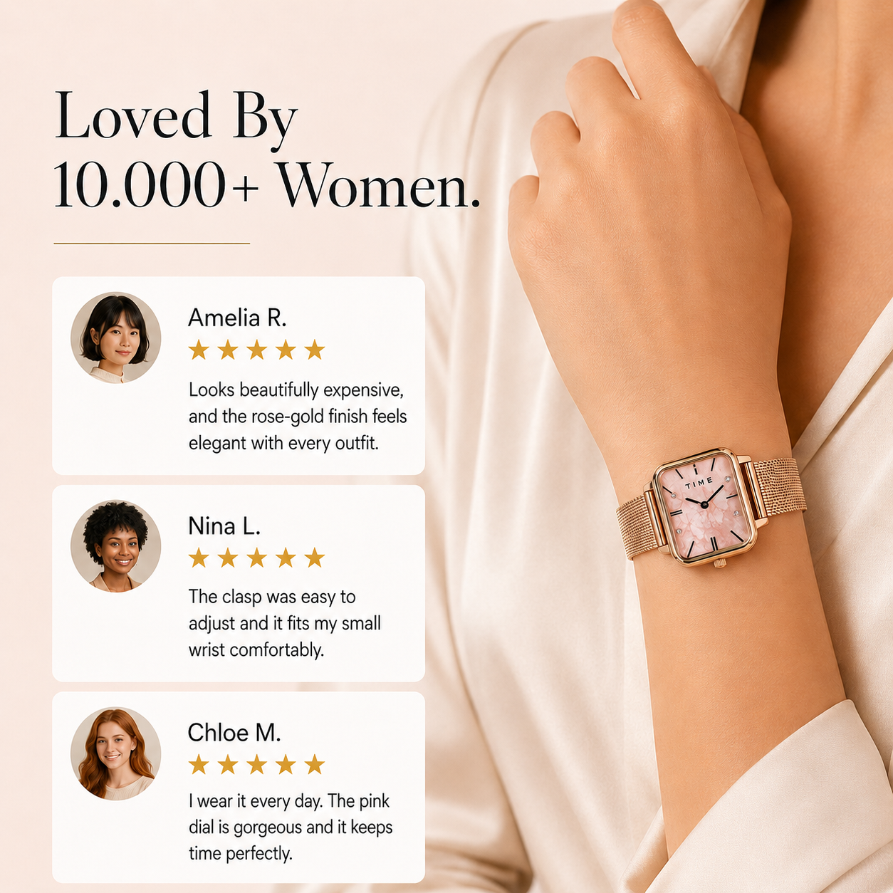 Roselle Square Watch