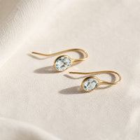 Vintage Blue Topaz Earrings