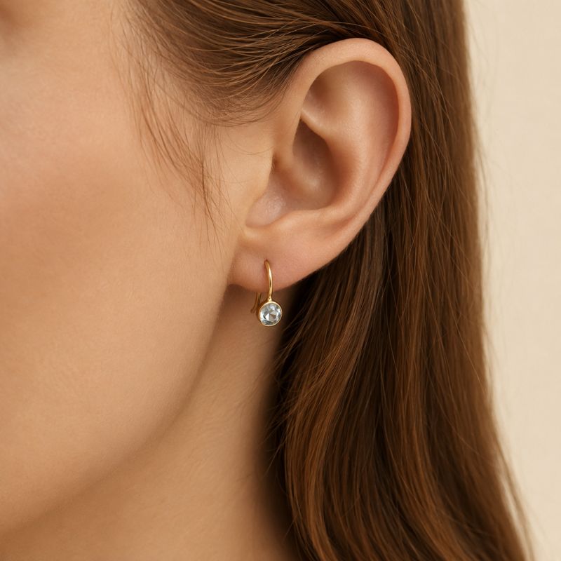 Vintage Blue Topaz Earrings
