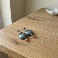 Vintage Green Blossom Earrings