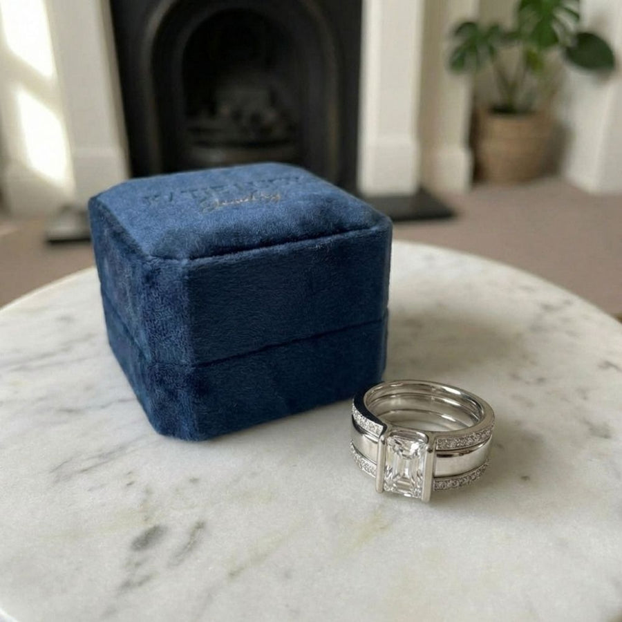 Vintage Inlaid Glass Ring