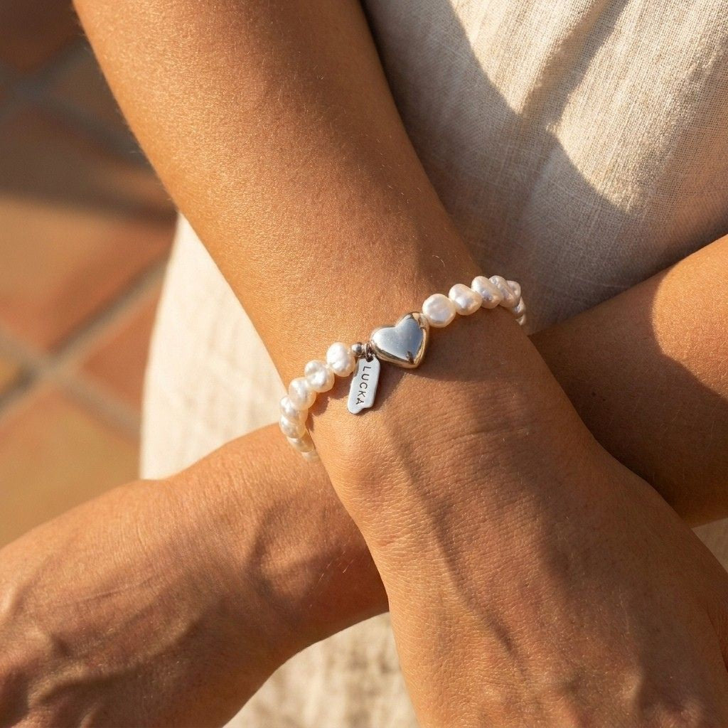 Pearl Heart Bracelet