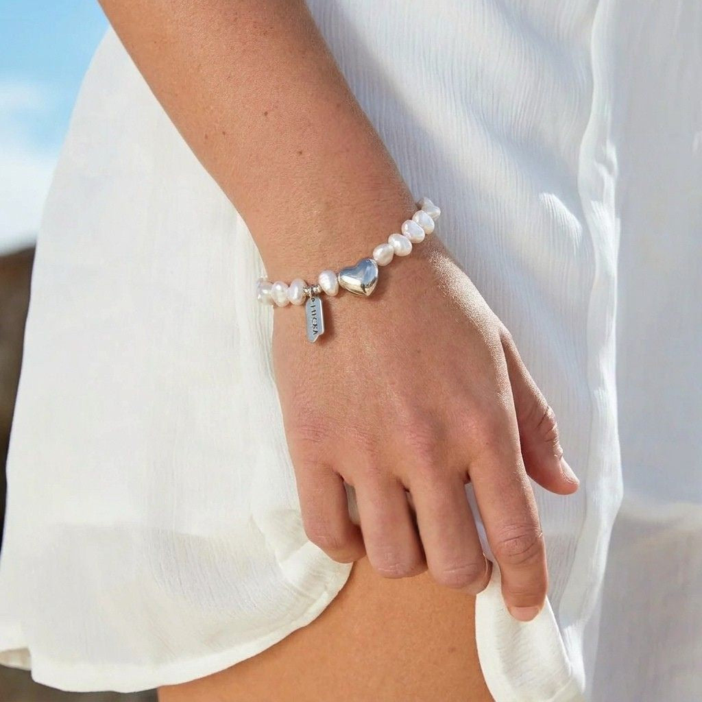 Pearl Heart Bracelet