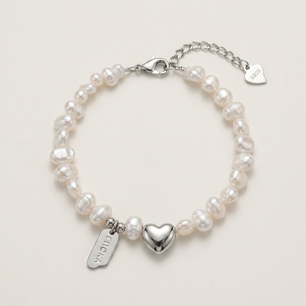 Pearl Heart Bracelet