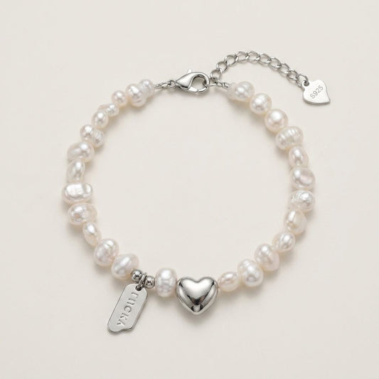 Pearl Heart Bracelet