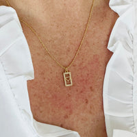Carita Dainty Heart Tag Necklace-Lydieannejewelry