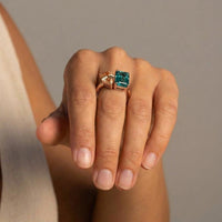 Luxury Double Stone Zircon Ring