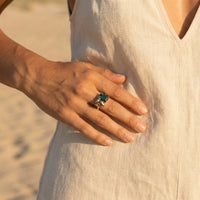 Luxury Double Stone Zircon Ring