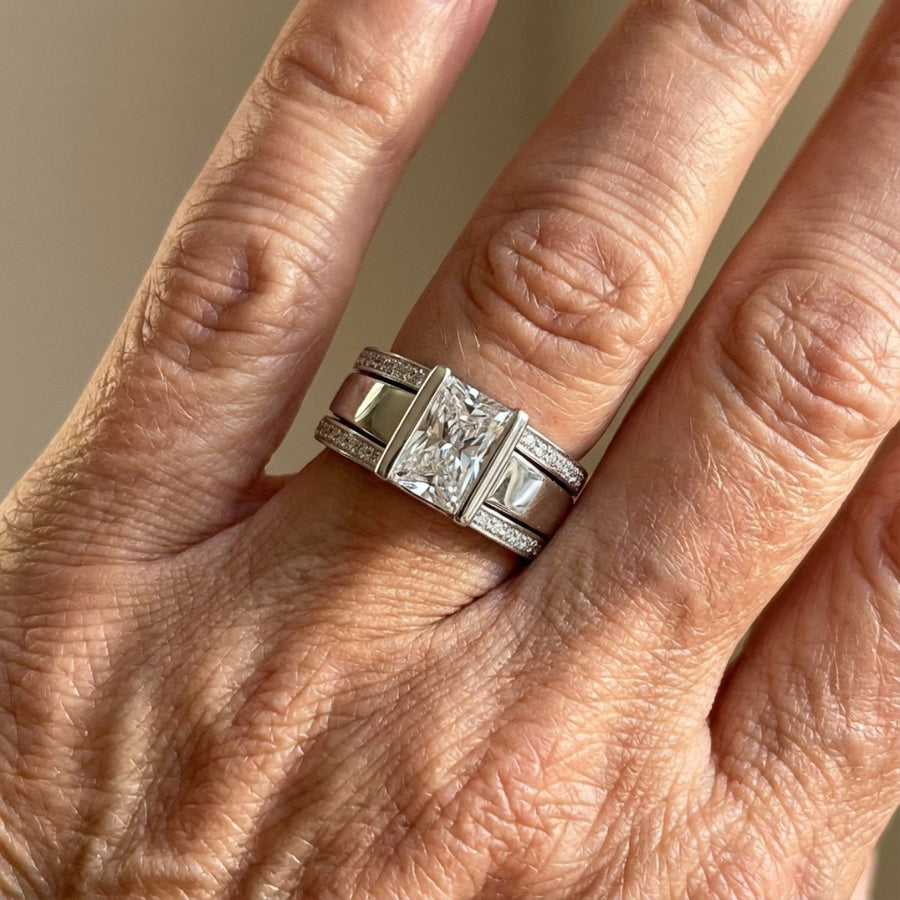 Vintage Inlaid Glass Ring