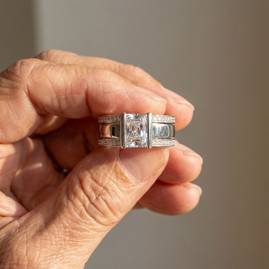 Vintage Inlaid Glass Ring