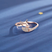 Rose Silver Fox Ring