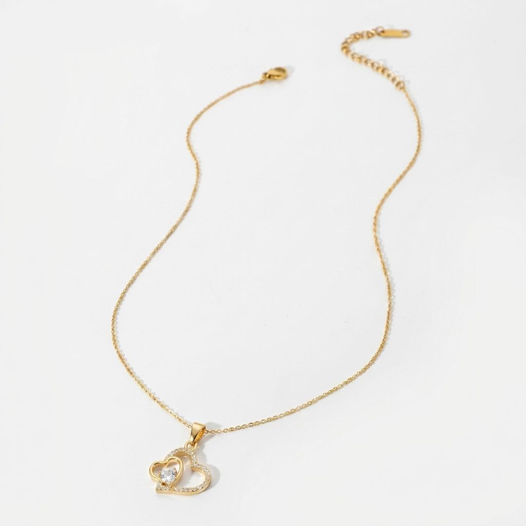 Heart Zircon Pendant Necklace
