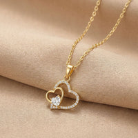 Heart Zircon Pendant Necklace