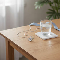 Rotatable Silver Snowflake Necklace