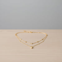 Vintage Double Heart Pendant Necklace