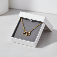 Love Necklace Temperament Double Peach Heart