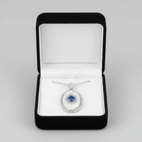 Luxury Sapphire & Diamond Pendant Necklace