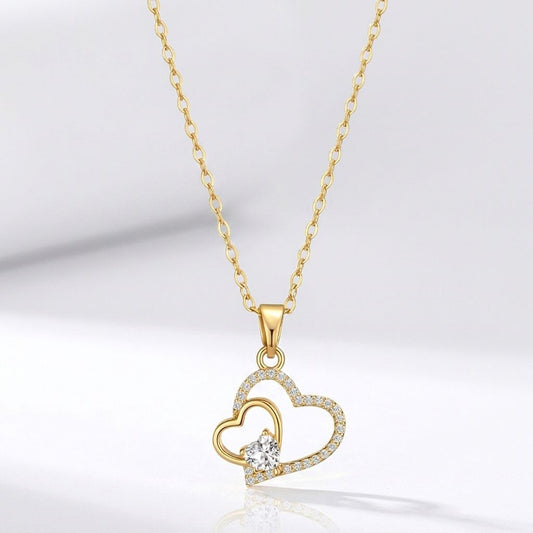 Heart Zircon Pendant Necklace