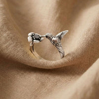 Hummingbird Flower Open Ring