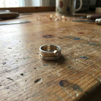 Vintage Layered Gold & Silver Zirconia Ring
