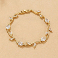 Leaf Zircon Bracelet