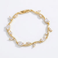 Leaf Zircon Bracelet