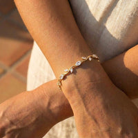 Leaf Zircon Bracelet