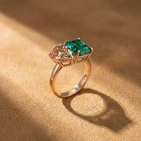 Luxury Double Stone Zircon Ring