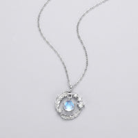 Moonstone Feather Necklace