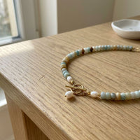 Vintage Golden Necklace with Stones