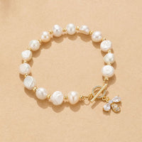 Pearl Bee Bracelet with Zircon